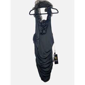 NWT Black Ruffled Formal, Cocktail Dress